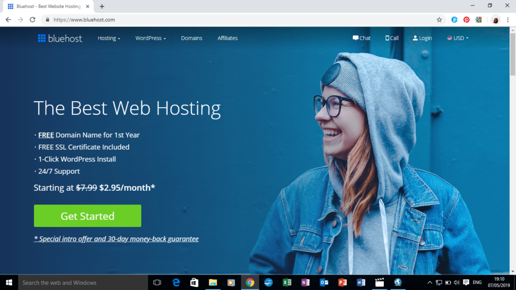 Hosting with Bluehost