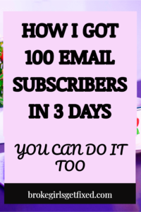 How I got 100 email subscribers in 3 days
