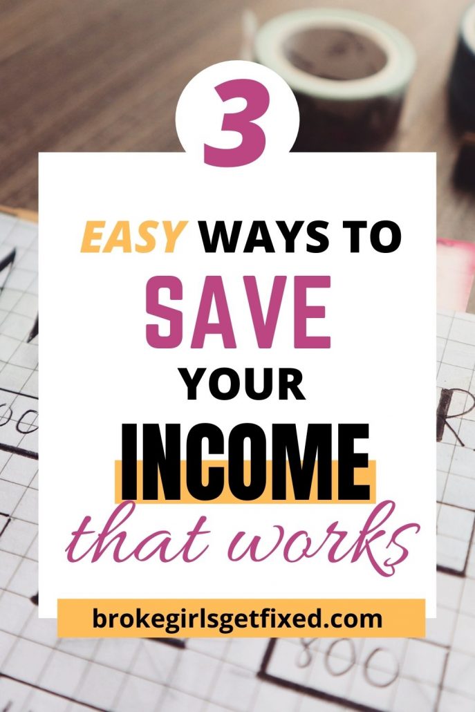 ways to save your income that works pinterest pin