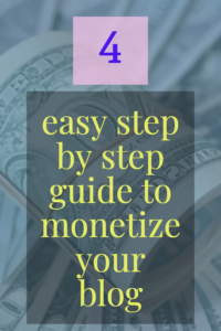 4 easy step by step guide to monetizing your blog