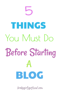 5 things to do when starting a blog