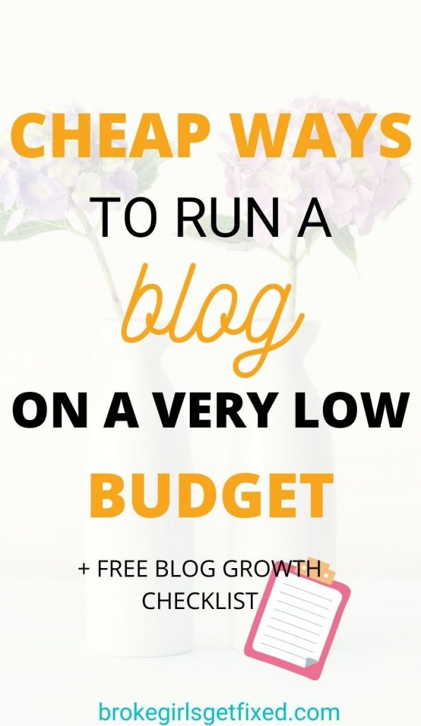 cheap ways to run a blog on a very low budget