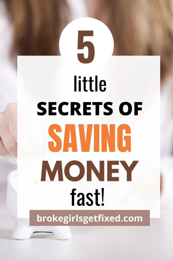 Pinterest pin on secrets of saving money fast