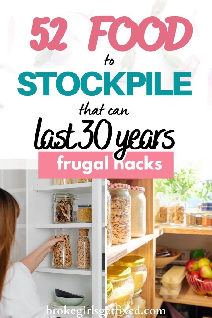 food to stockpile that can last 30 years