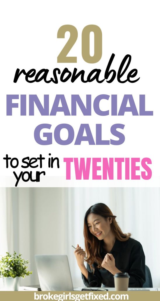 financial goals to set in your twenties