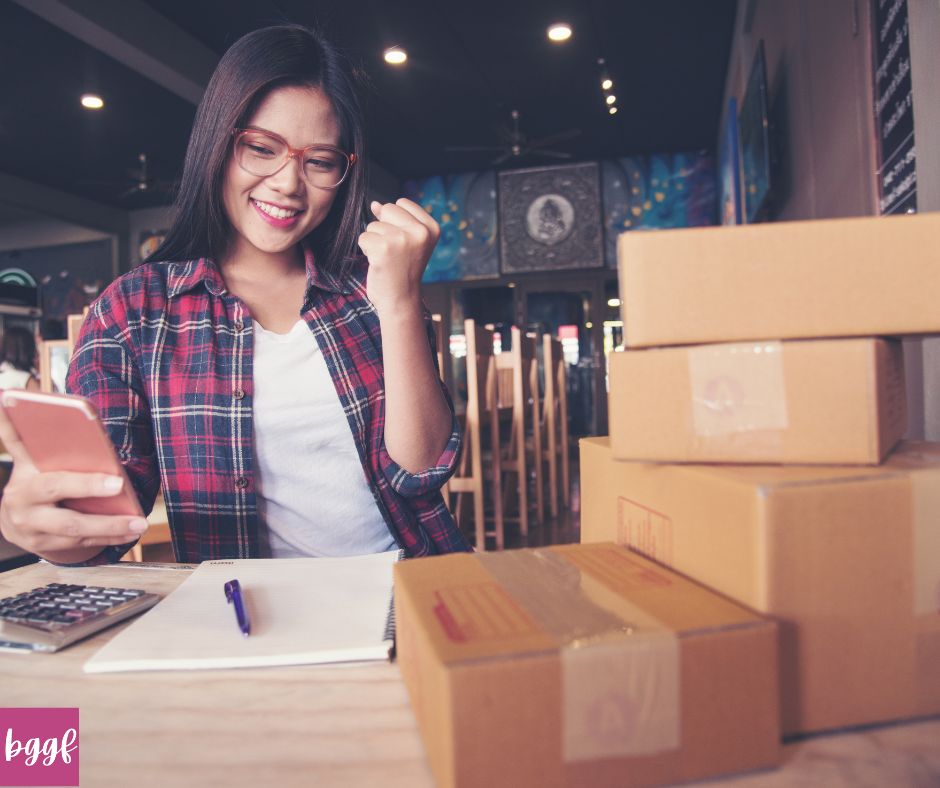 a teenager running her business 